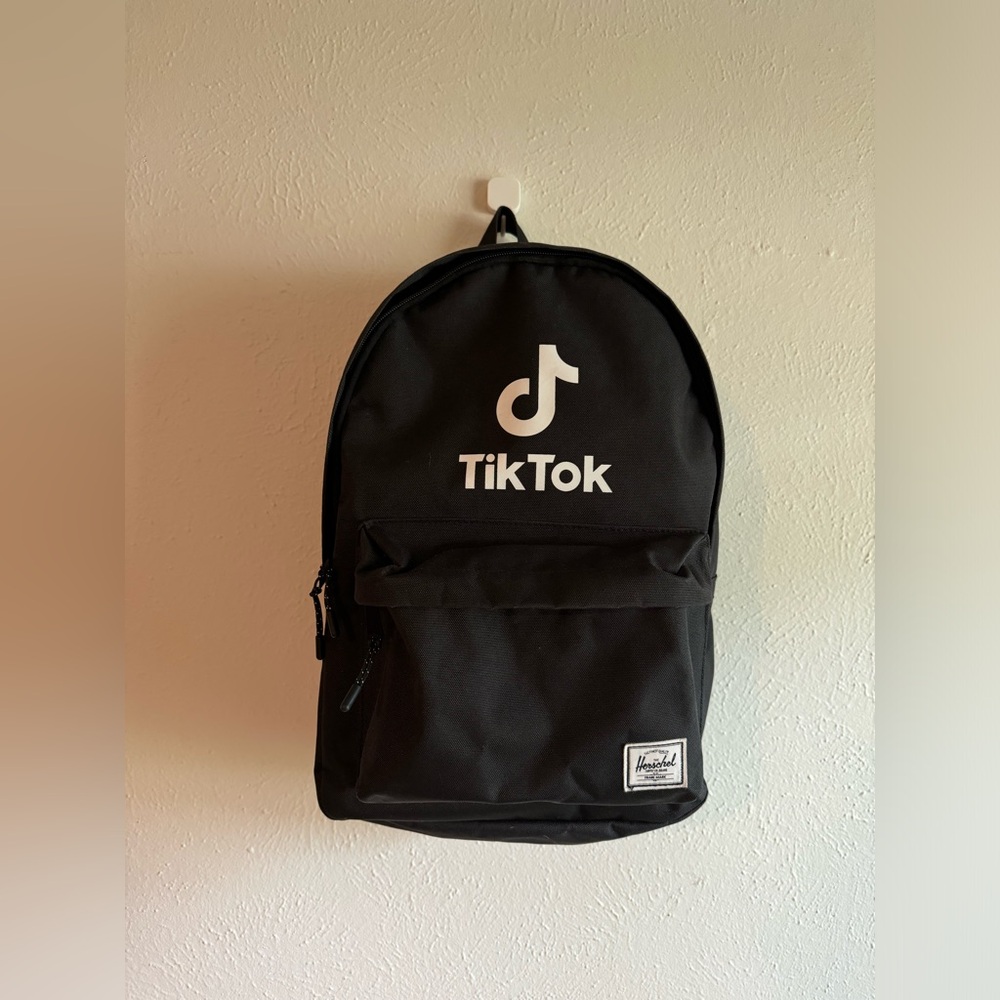 TikTok Branded Herschel Black Backpack